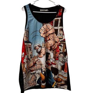 MAO MAO Sleeveless Graphic Print‎ Shirt Colorful Punk Streetwear Hip Hop Grunge